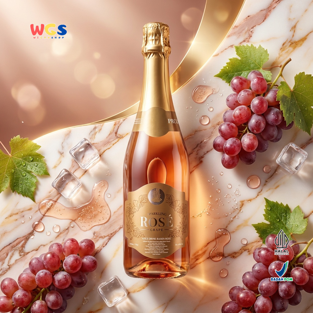 Star Village Sparkling Rose Grape 750ml - Jus Anggur Rose Soda Premium untuk Pesta