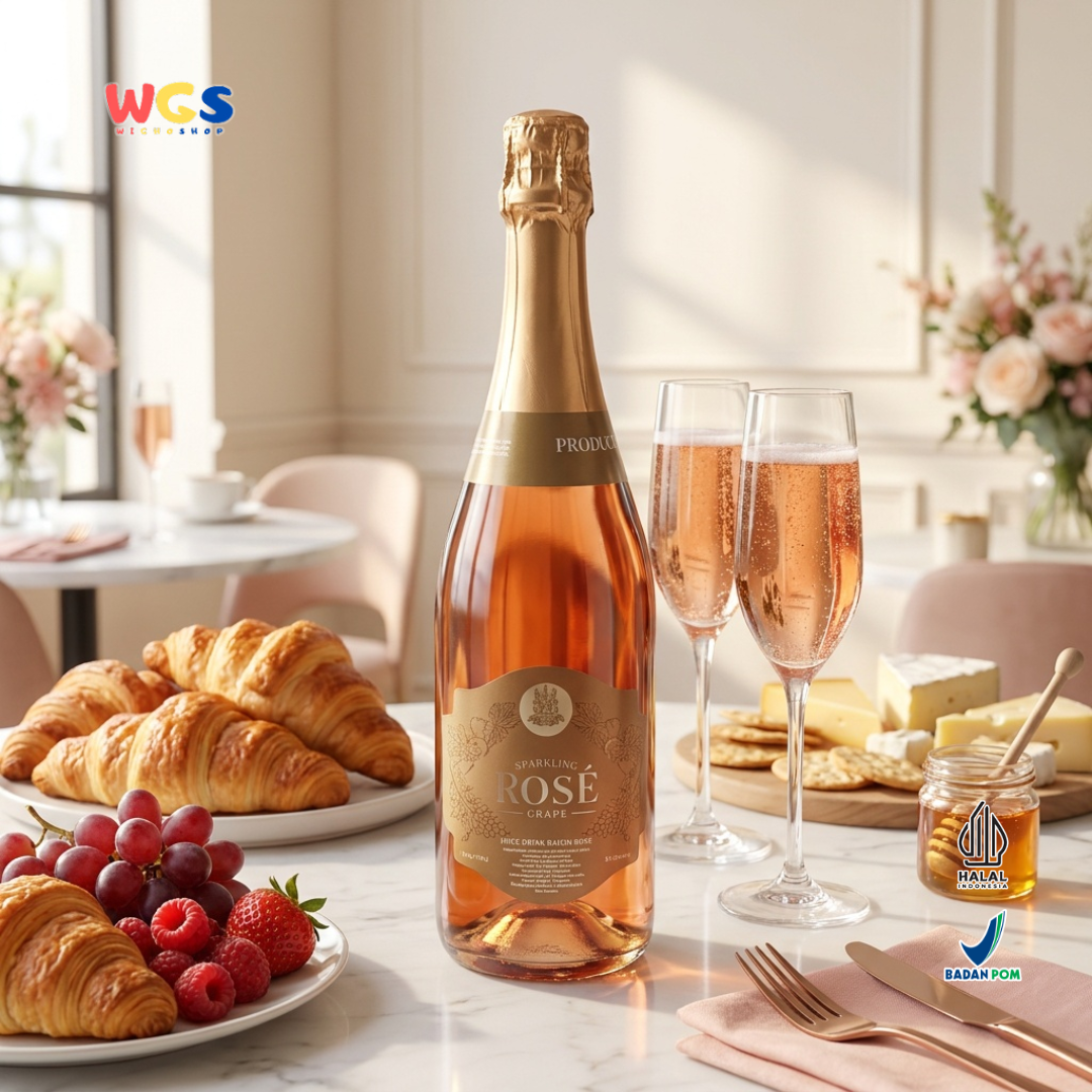 Star Village Sparkling Rose Grape 750ml - Jus Anggur Rose Soda Premium untuk Pesta