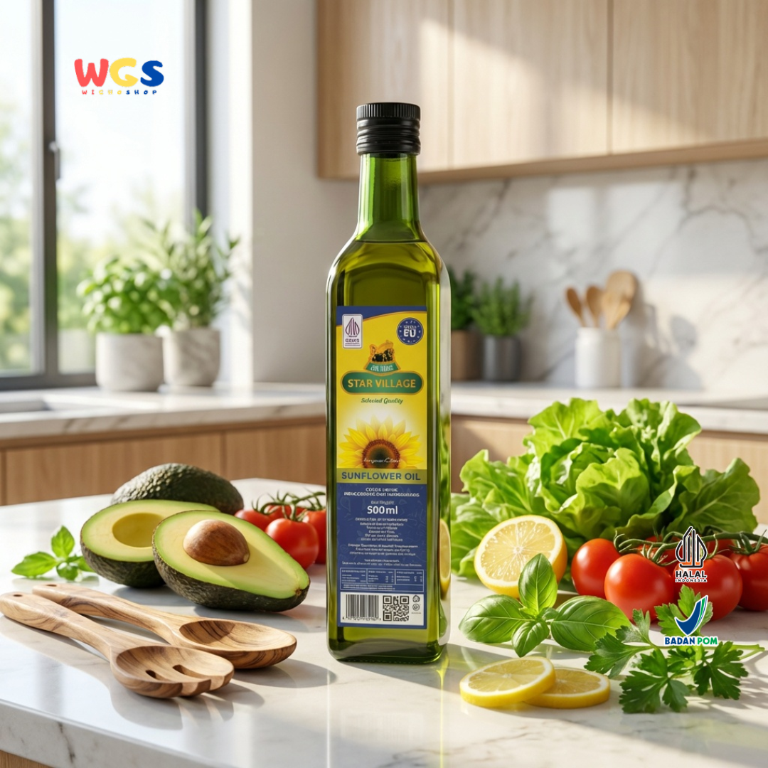 Star Village Sunflower Oil 500ml - Minyak Biji Bunga Matahari Untuk Goreng dan Memanggang
