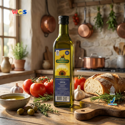 Star Village Sunflower Oil 500ml - Minyak Biji Bunga Matahari Untuk Goreng dan Memanggang
