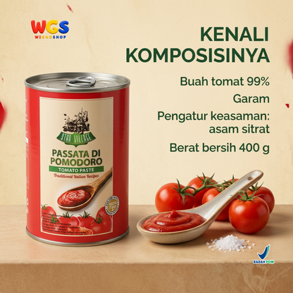 Star Village Tomato Paste 400g - Pasta Tomat Italia Passata di Pomodoro untuk Pasta & Pizza
