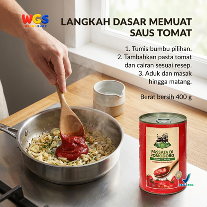Star Village Tomato Paste 400g - Pasta Tomat Italia Passata di Pomodoro untuk Pasta & Pizza