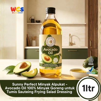 Sunny Perfect Minyak Alpukat 1L - Avocado Oil 100% Minyak Goreng untuk Tumis Sauteing Frying Salad Dressing