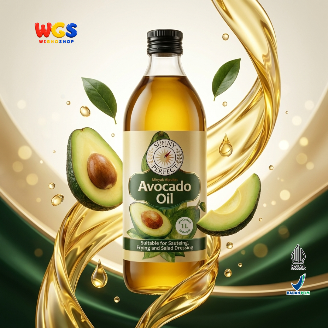 Sunny Perfect Minyak Alpukat 1L - Avocado Oil 100% Minyak Goreng untuk Tumis Sauteing Frying Salad Dressing