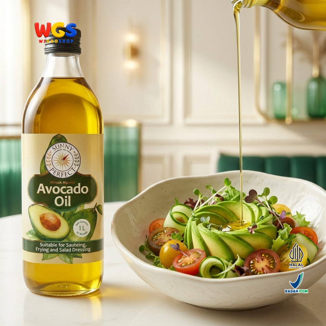 Sunny Perfect Minyak Alpukat 1L - Avocado Oil 100% Minyak Goreng untuk Tumis Sauteing Frying Salad Dressing