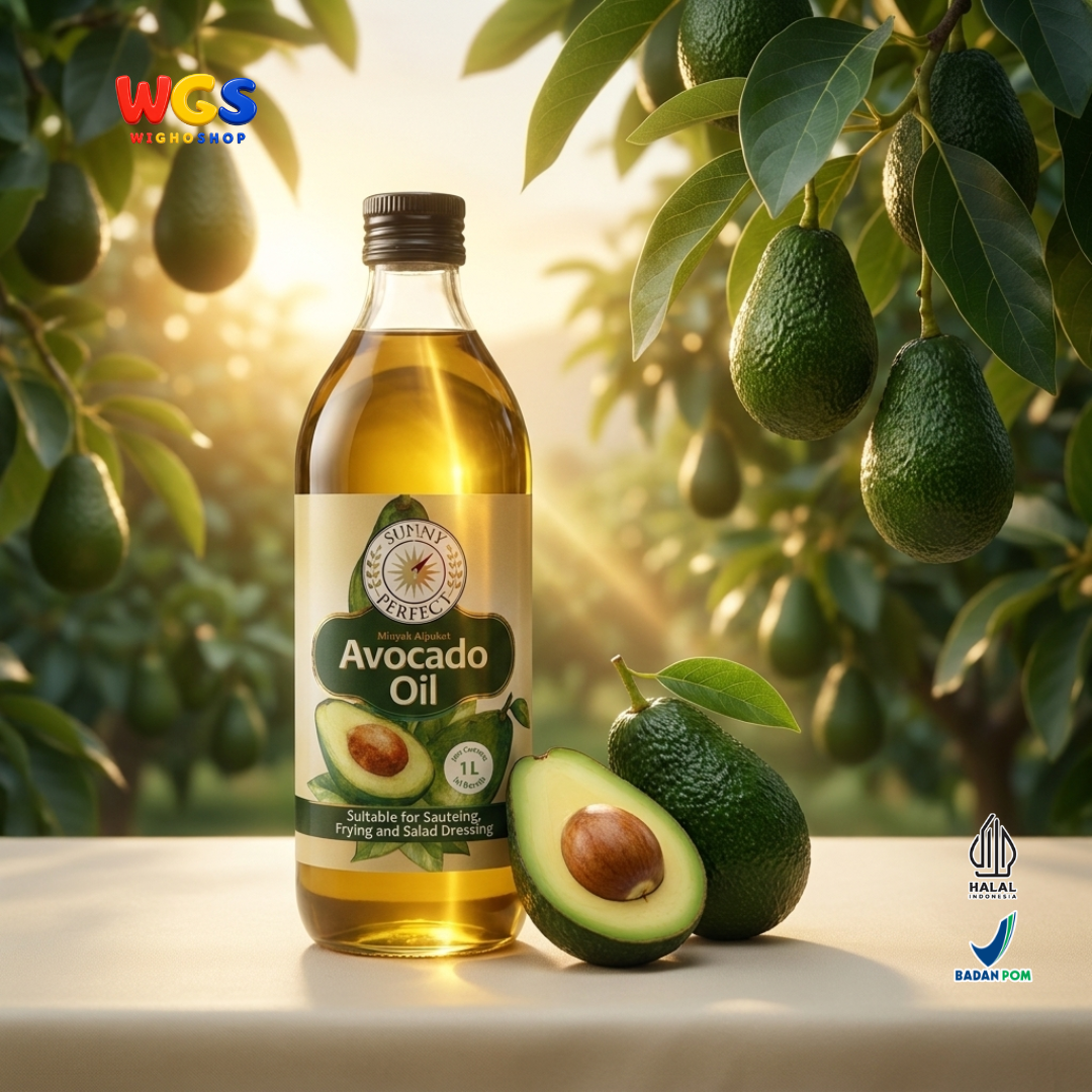 Sunny Perfect Minyak Alpukat 1L - Avocado Oil 100% Minyak Goreng untuk Tumis Sauteing Frying Salad Dressing