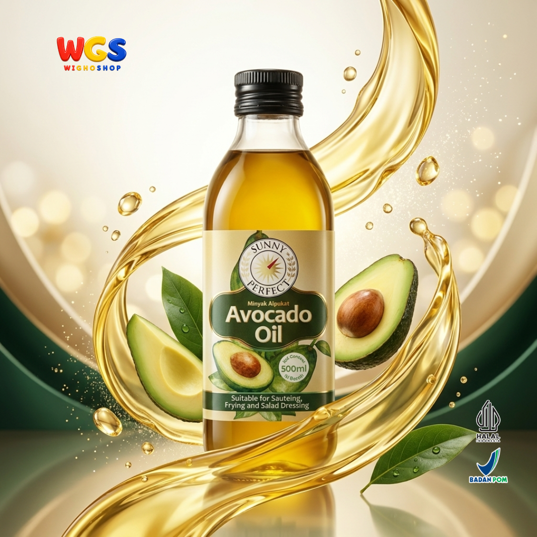 Sunny Perfect Minyak Alpukat Avocado Oil 500ml - 100% Avocado Oil Minyak Goreng Tumis Sauteing Salad Dressing