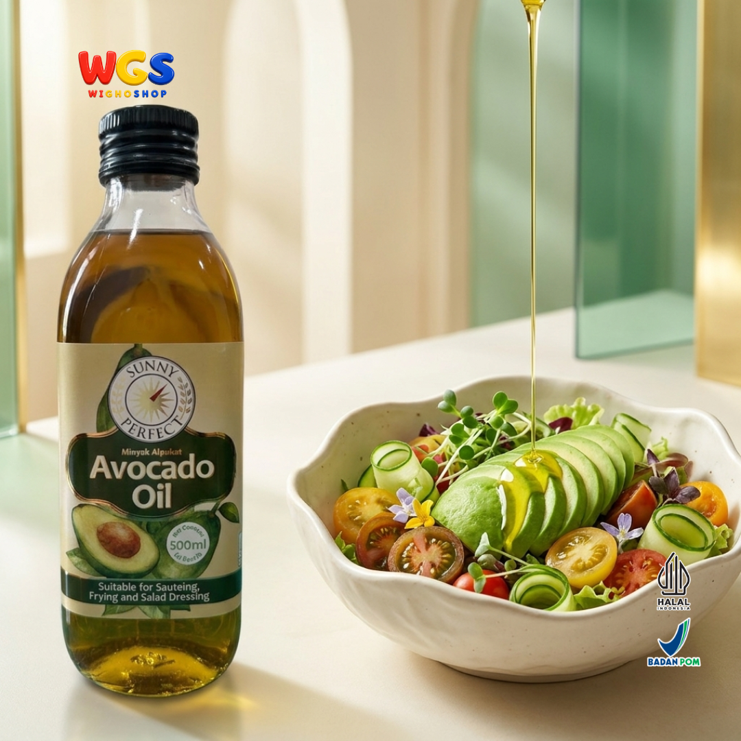 Sunny Perfect Minyak Alpukat Avocado Oil 500ml - 100% Avocado Oil Minyak Goreng Tumis Sauteing Salad Dressing