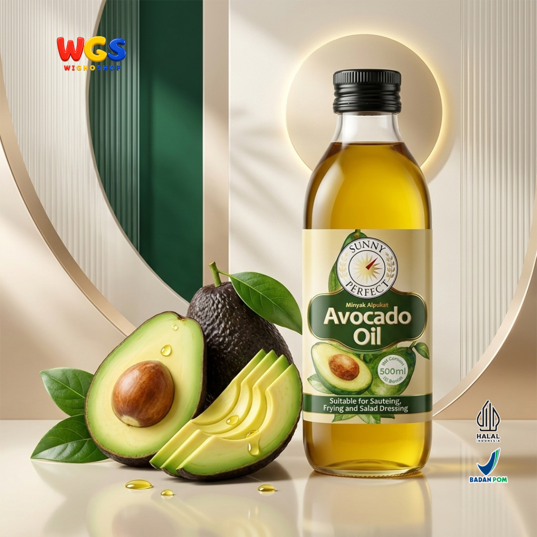 Sunny Perfect Minyak Alpukat Avocado Oil 500ml - 100% Avocado Oil Minyak Goreng Tumis Sauteing Salad Dressing