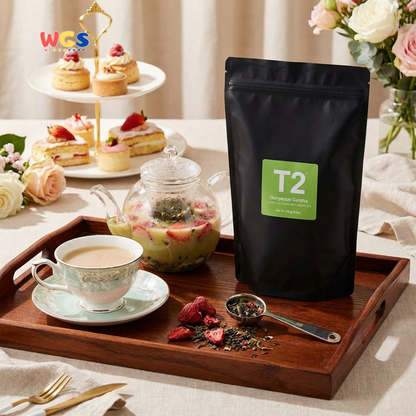 T2 Gorgeous Geisha Loose Leaf Green Tea 250g - Teh Hijau Premium Rasa Stroberi dan Cream