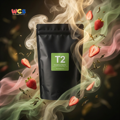 T2 Gorgeous Geisha Loose Leaf Green Tea 250g - Teh Hijau Premium Rasa Stroberi dan Cream