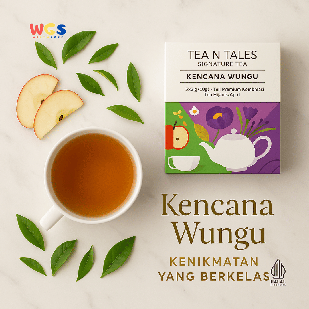 TEA N TALES Kencana Wungu Signature Tea 10g (5x2g) – Teh Herbal Apel & Bunga yang Menyegarkan