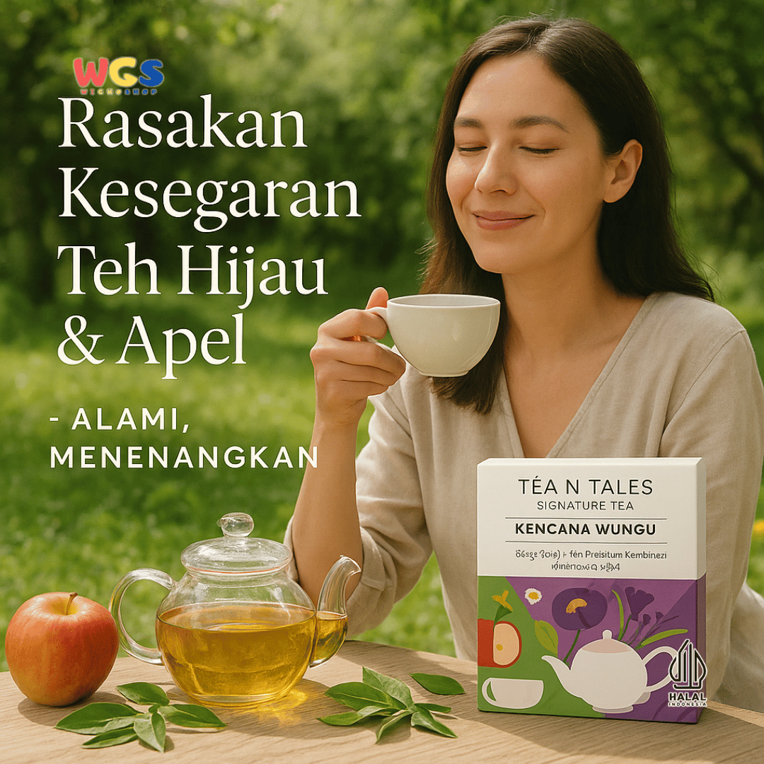 TEA N TALES Kencana Wungu Signature Tea 10g (5x2g) – Teh Herbal Apel & Bunga yang Menyegarkan