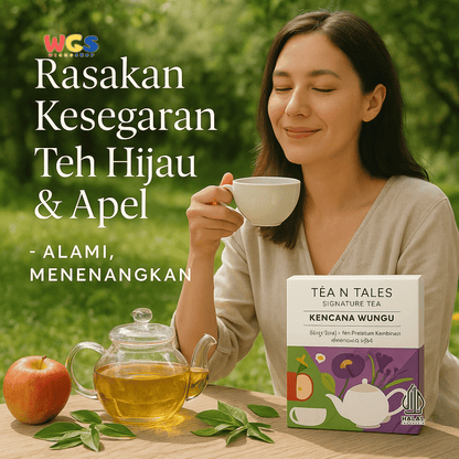 TEA N TALES Kencana Wungu Signature Tea 10g (5x2g) – Teh Herbal Apel & Bunga yang Menyegarkan