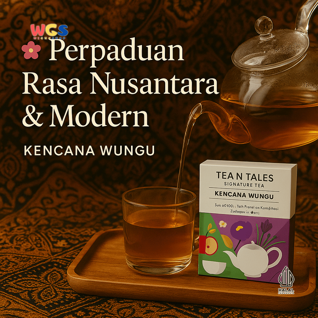 TEA N TALES Kencana Wungu Signature Tea 10g (5x2g) – Teh Herbal Apel & Bunga yang Menyegarkan