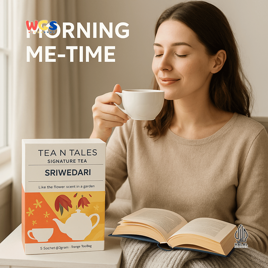 TEA N TALES Sriwedari Signature Tea 10g (5x2g) – Teh Hitam Floral dengan Aroma Mawar yang Elegan