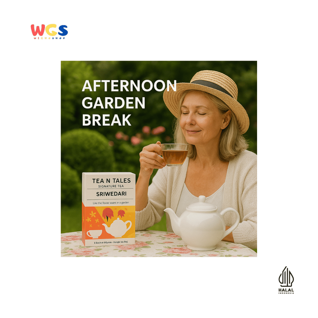 TEA N TALES Sriwedari Signature Tea 10g (5x2g) – Teh Hitam Floral dengan Aroma Mawar yang Elegan