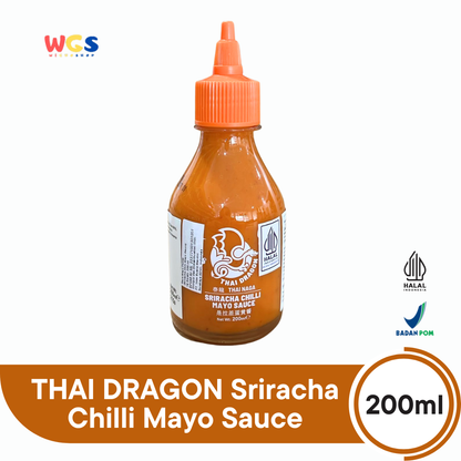 THAI DRAGON Sriracha Chilli Mayo Sauce 200ml | Saus Mayo Pedas Gurih Halal Khas Thailand