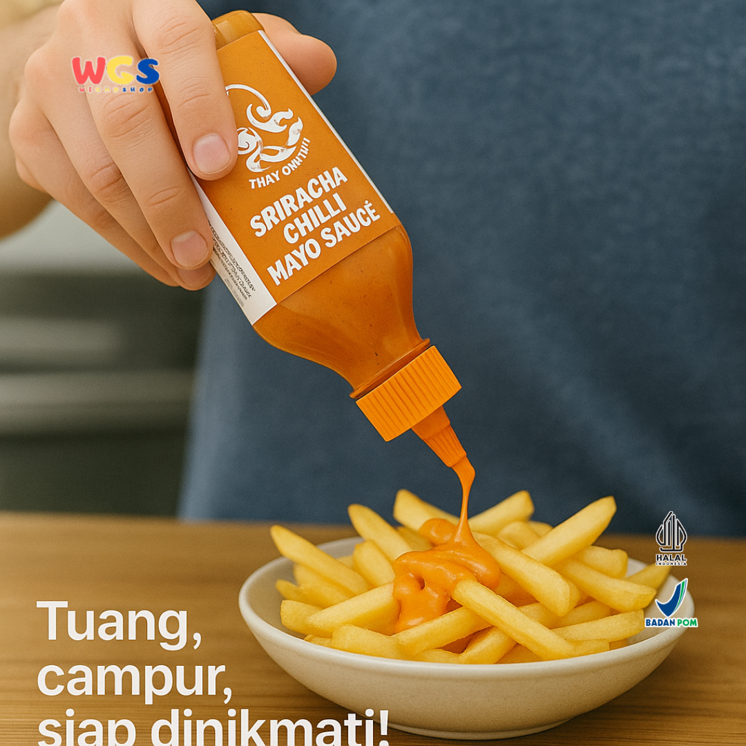 THAI DRAGON Sriracha Chilli Mayo Sauce 200ml | Saus Mayo Pedas Gurih Halal Khas Thailand