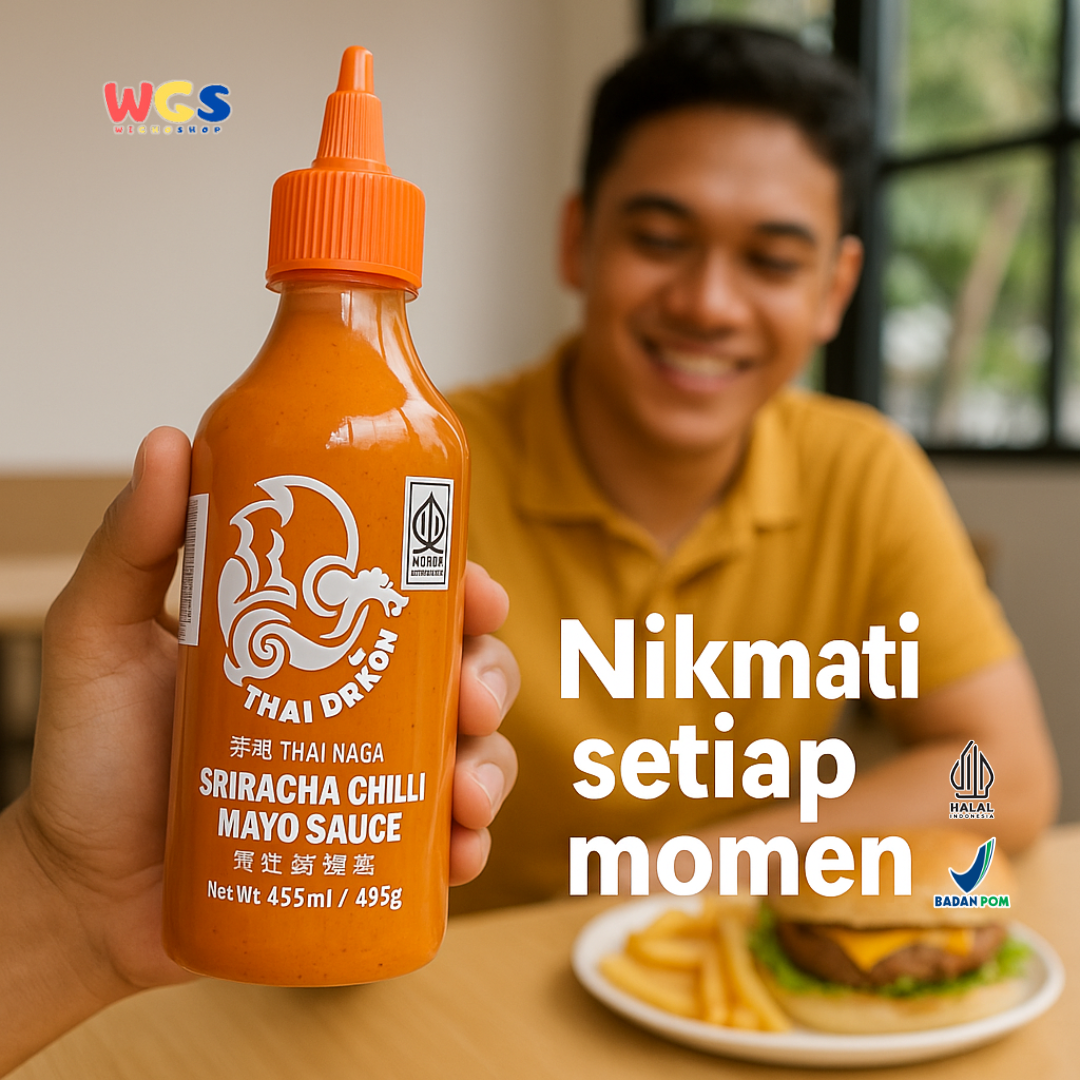 THAI DRAGON Sriracha Chilli Mayo Sauce 455ml | Saus Mayo Pedas Gurih Thailand Halal Premium