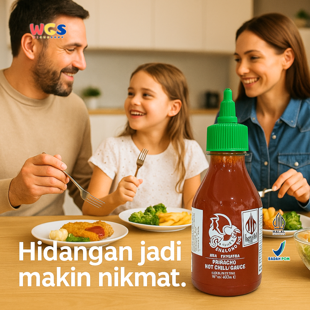 THAI DRAGON Sriracha Hot Chilli Sauce 200ml | Saus Cabai Thailand Pedas Gurih Halal Premium
