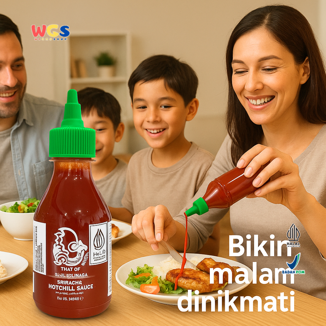 THAI DRAGON Sriracha Hot Chilli Sauce 200ml | Saus Cabai Thailand Pedas Gurih Halal Premium