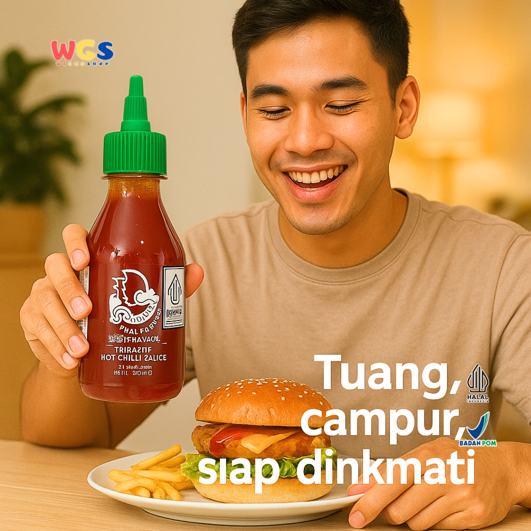 THAI DRAGON Sriracha Hot Chilli Sauce 200ml | Saus Cabai Thailand Pedas Gurih Halal Premium