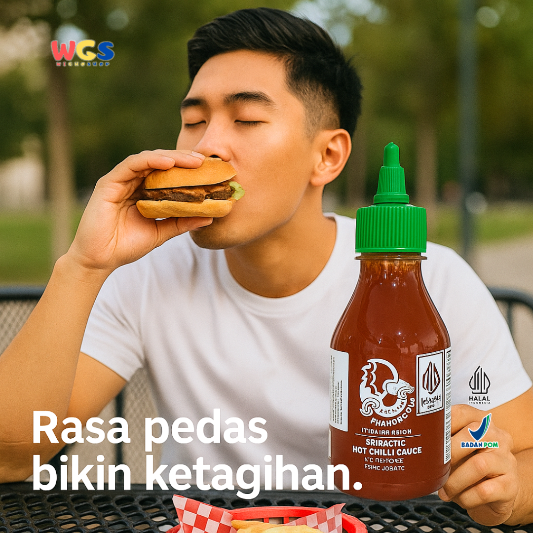 THAI DRAGON Sriracha Hot Chilli Sauce 200ml | Saus Cabai Thailand Pedas Gurih Halal Premium