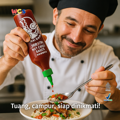 THAI DRAGON Sriracha Hot Chilli Sauce 455ml | Saus Cabai Thailand Pedas Gurih Halal Premium