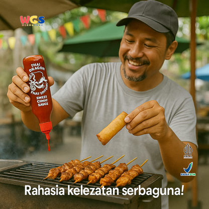 THAI DRAGON Sweet Chilli Sauce 455ml | Saus Cabai Manis Thailand Halal Serbaguna