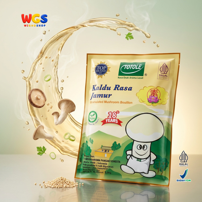 TOTOLE Kaldu Rasa Jamur 1kg - Kaldu Jamur Vegan Bumbu Penyedap Sup Tumisan Nasi Mi Dimsum Granulated Mushroom Bouillon