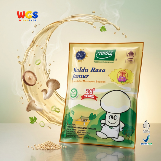 TOTOLE Kaldu Rasa Jamur 1kg - Kaldu Jamur Vegan Bumbu Penyedap Sup Tumisan Nasi Mi Dimsum Granulated Mushroom Bouillon