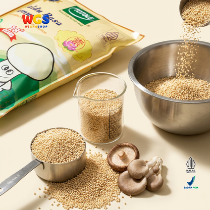 TOTOLE Kaldu Rasa Jamur 1kg - Kaldu Jamur Vegan Bumbu Penyedap Sup Tumisan Nasi Mi Dimsum Granulated Mushroom Bouillon