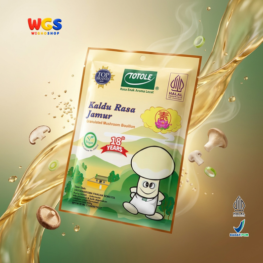 TOTOLE Kaldu Rasa Jamur 200g - Kaldu Jamur Vegan Bumbu Penyedap Sup Tumisan Nasi Mi Dimsum Granulated Mushroom Bouillon