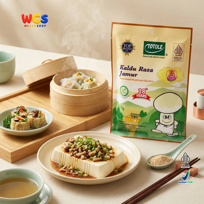 TOTOLE Kaldu Rasa Jamur 200g - Kaldu Jamur Vegan Bumbu Penyedap Sup Tumisan Nasi Mi Dimsum Granulated Mushroom Bouillon