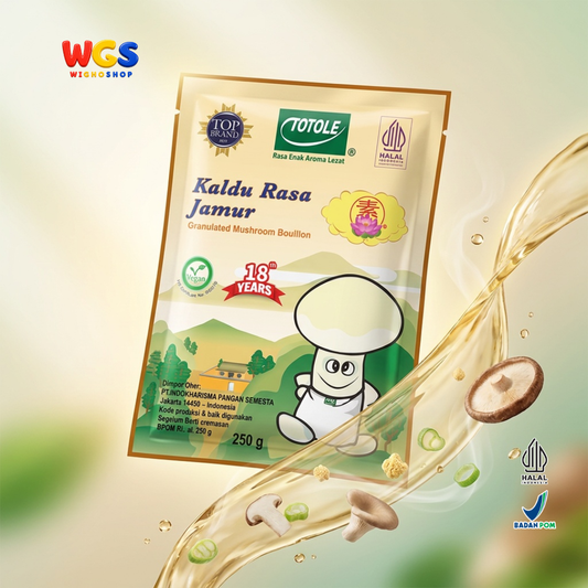 TOTOLE Kaldu Rasa Jamur 400g - Kaldu Jamur Vegan Bumbu Penyedap Sup Tumisan Nasi Mi Dimsum Granulated Mushroom Bouillon
