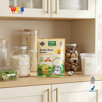 TOTOLE Kaldu Rasa Jamur 400g - Kaldu Jamur Vegan Bumbu Penyedap Sup Tumisan Nasi Mi Dimsum Granulated Mushroom Bouillon