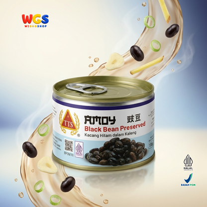 TTS Amoy Kacang Hitam dalam Kaleng 170g - Black Bean Preserved Bumbu Kecap Lauk Nasi Tumisan Daging Asia