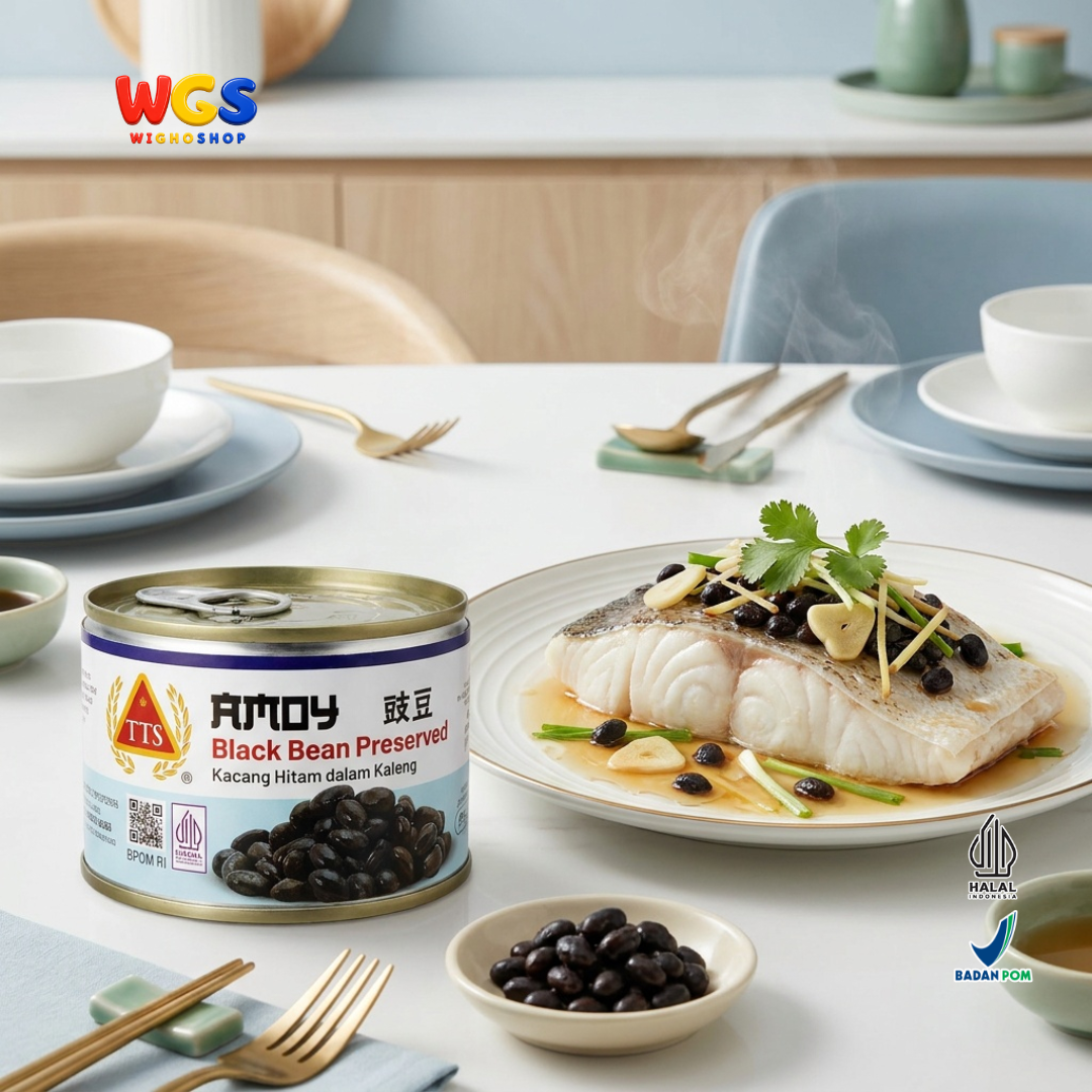 TTS Amoy Kacang Hitam dalam Kaleng 170g - Black Bean Preserved Bumbu Kecap Lauk Nasi Tumisan Daging Asia