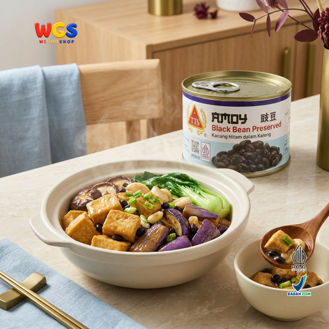 TTS Amoy Kacang Hitam dalam Kaleng 170g - Black Bean Preserved Bumbu Kecap Lauk Nasi Tumisan Daging Asia