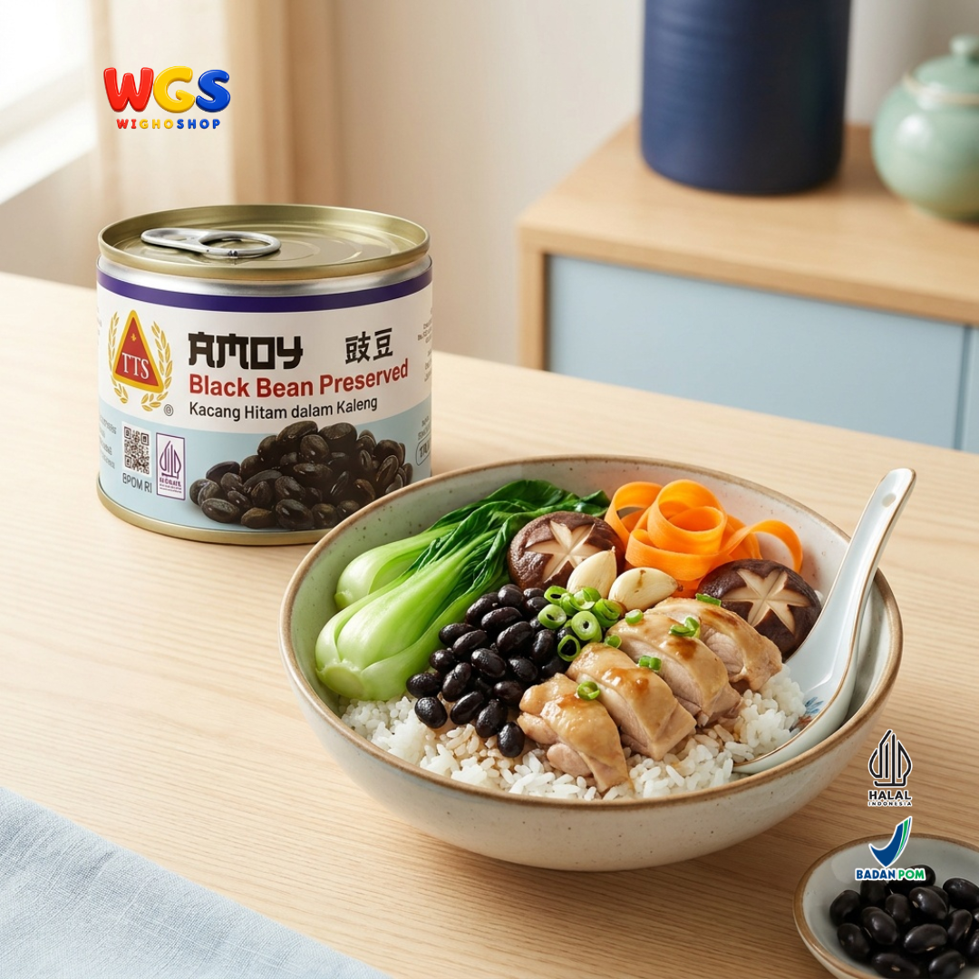 TTS Amoy Kacang Hitam dalam Kaleng 170g - Black Bean Preserved Bumbu Kecap Lauk Nasi Tumisan Daging Asia