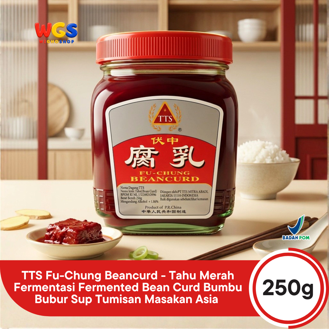 TTS Fu-Chung Beancurd 250g - Tahu Merah Fermentasi Fermented Bean Curd Bumbu Bubur Sup Tumisan Masakan Asia
