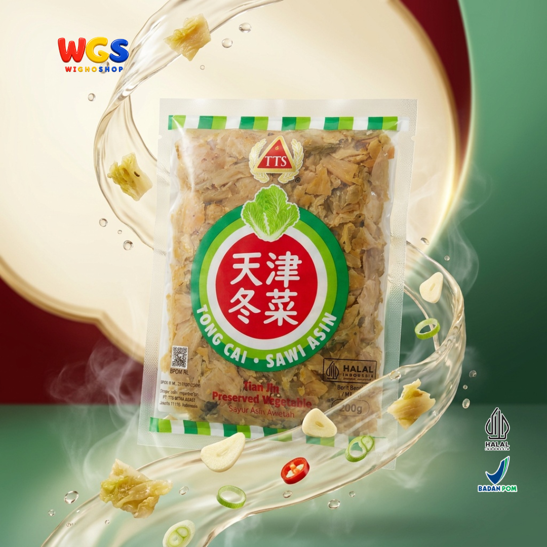 TTS Tong Cai Sawi Asin 250g - Dong Cai Tongcai Tianjin Preserved Vegetable Sawi Putih Asin Bumbu Sup Bubur