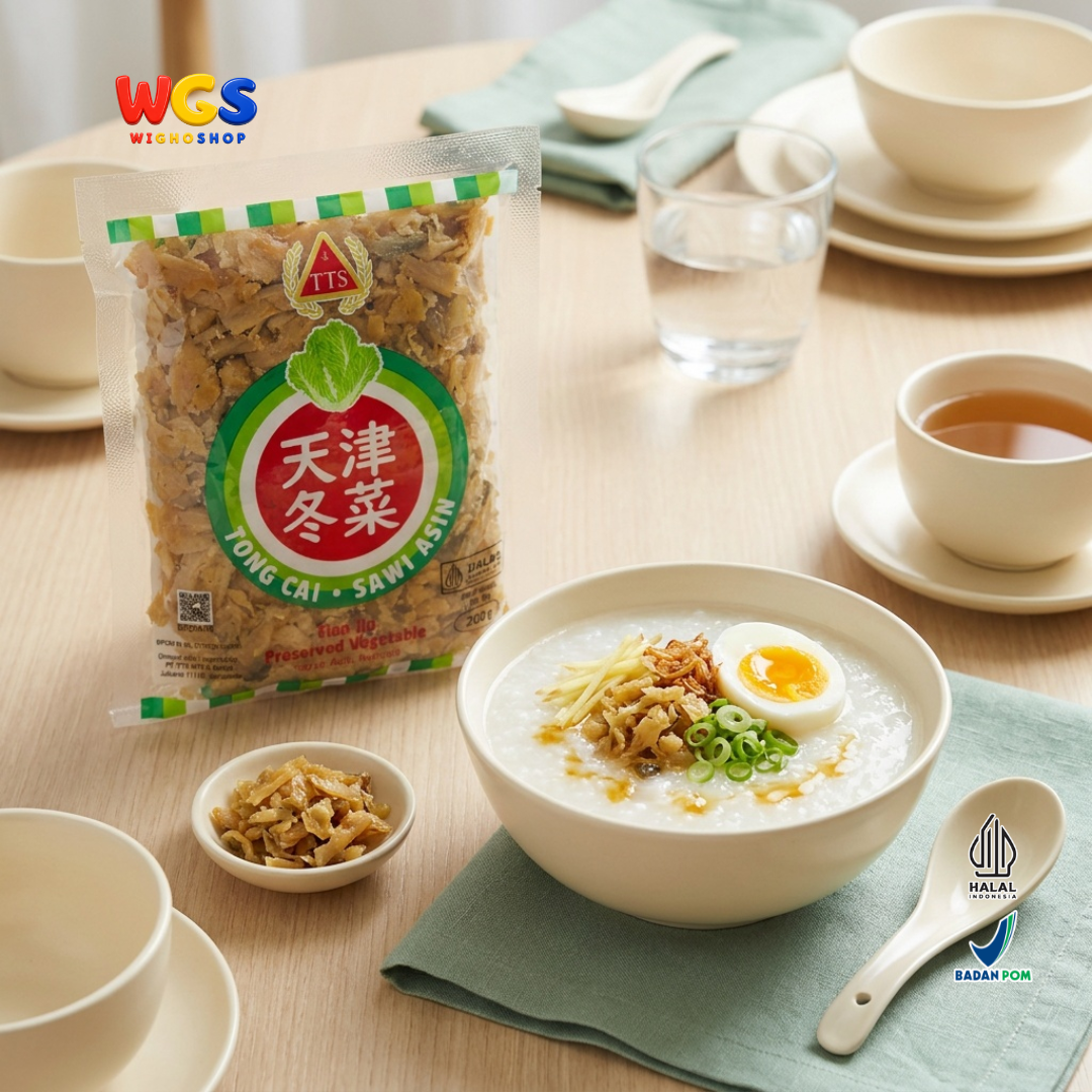 TTS Tong Cai Sawi Asin 250g - Dong Cai Tongcai Tianjin Preserved Vegetable Sawi Putih Asin Bumbu Sup Bubur