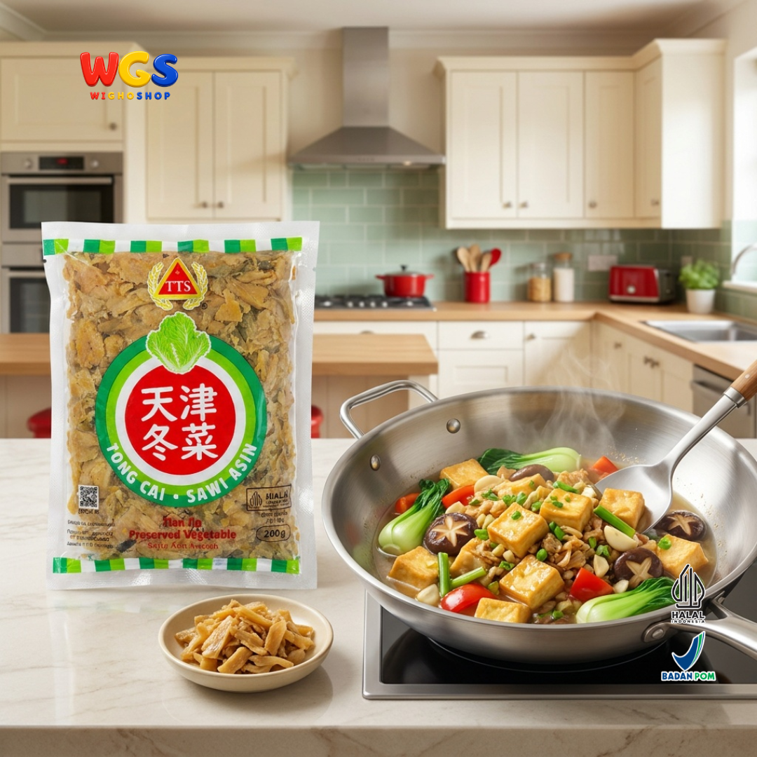 TTS Tong Cai Sawi Asin 250g - Dong Cai Tongcai Tianjin Preserved Vegetable Sawi Putih Asin Bumbu Sup Bubur