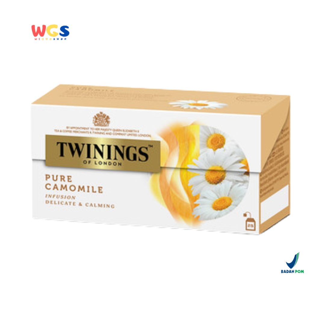 TWININGS Pure Camomile Tea Bag 25s (25g) – Teh Chamomile Murni, Menenangkan dan Aromatik