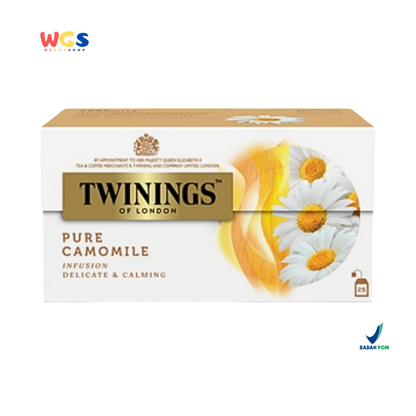 TWININGS Pure Camomile Tea Bag 25s (25g) – Teh Chamomile Murni, Menenangkan dan Aromatik