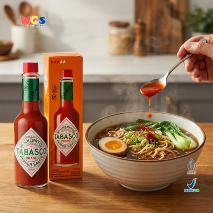 Tabasco Original Red Pepper Sauce 150ml - Saus Cabe Pedas Halal untuk Pizza & Masakan