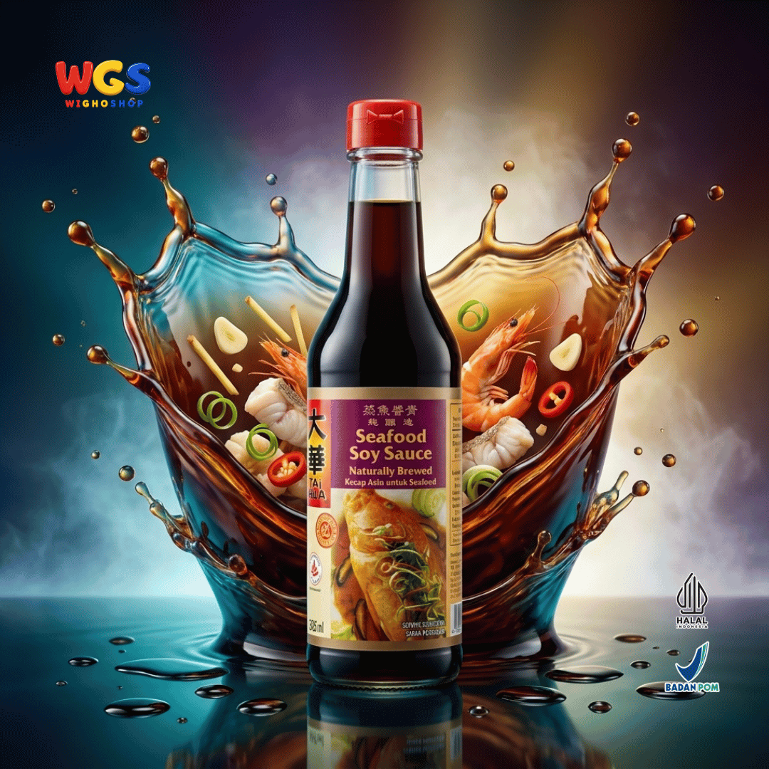 Tai Hua Seafood Soy Sauce 305ml - Kecap Asin Seafood Naturally Brewed untuk Ikan Kukus Udang Cumi Kepiting