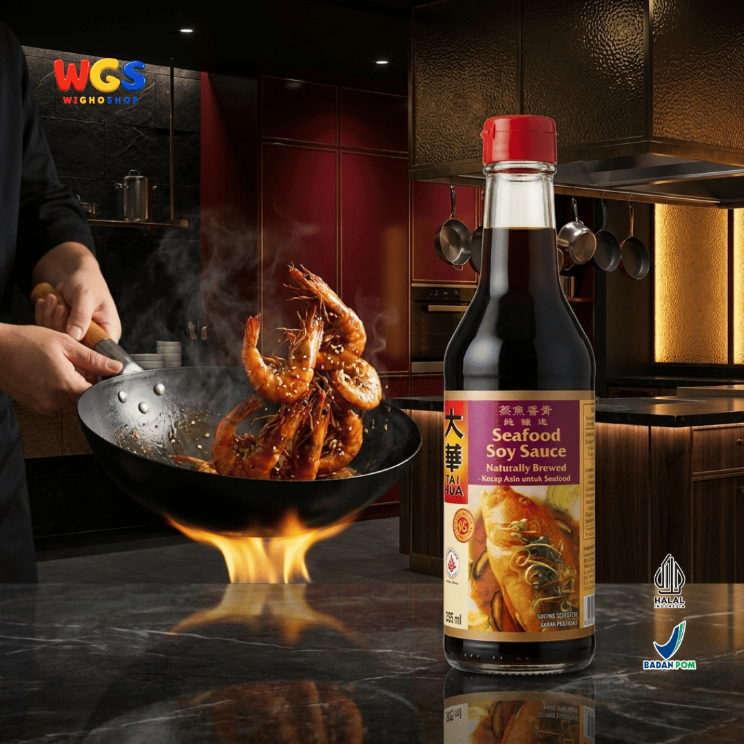 Tai Hua Seafood Soy Sauce 305ml - Kecap Asin Seafood Naturally Brewed untuk Ikan Kukus Udang Cumi Kepiting